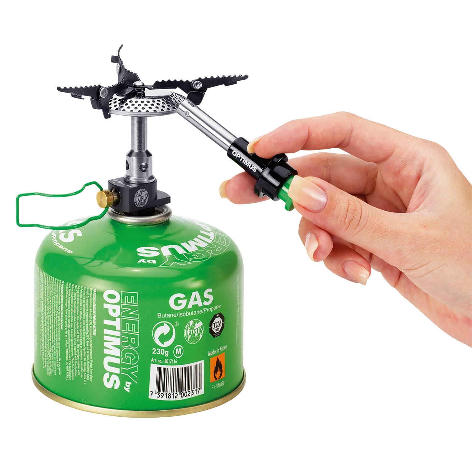 Gaskocher Crux Lite mit Piezozündung