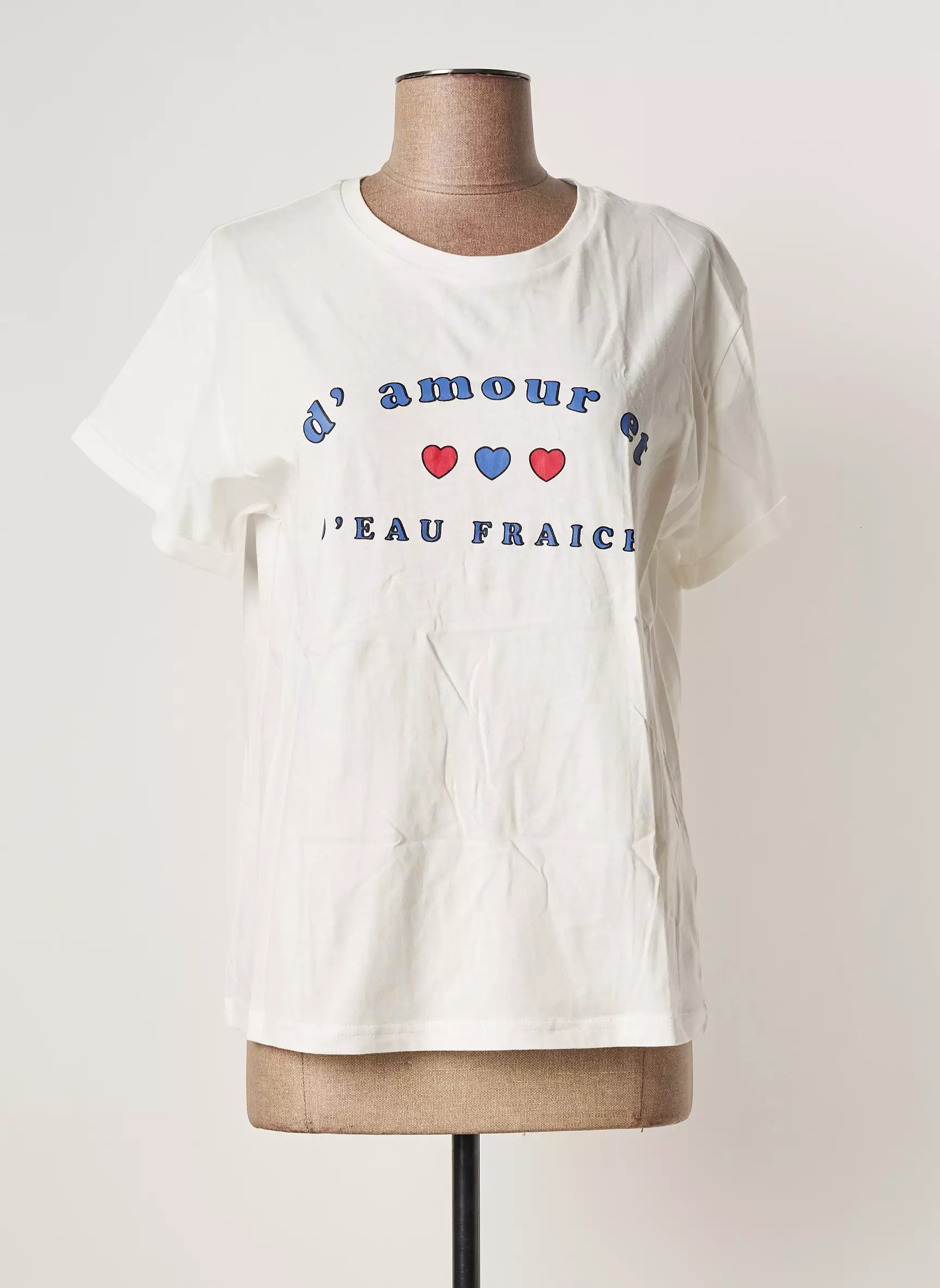 Cherry Paris Tshirts Femme couleur blanc