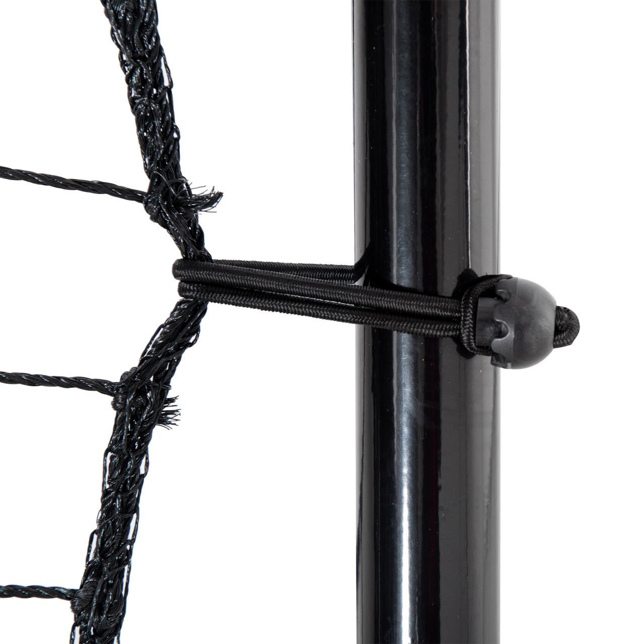 HOMCOM Fußball Rebounder klappbar Kickback Tor Rückprallwand Netz für Baseball Basketball Volleyball Verstellbar in 5 Stufen Stahl Schwarz 128 x 118 x 108-120 cm