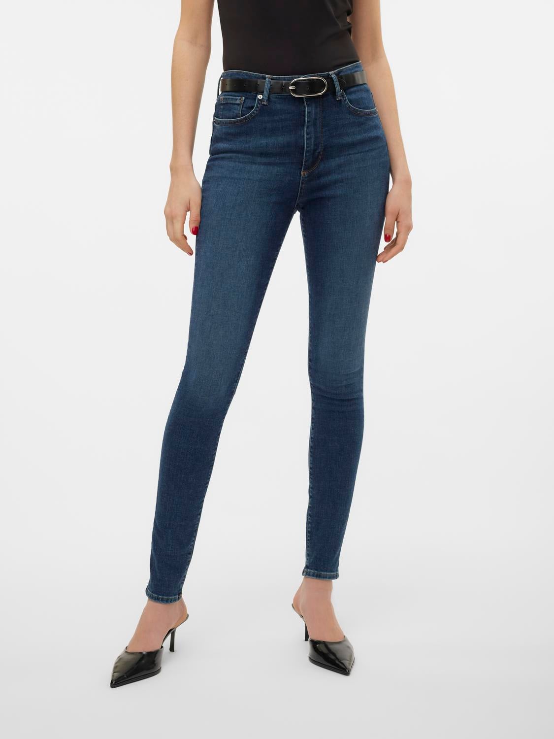 VMSOPHIA Hohe Taille Skinny Fit Jeans