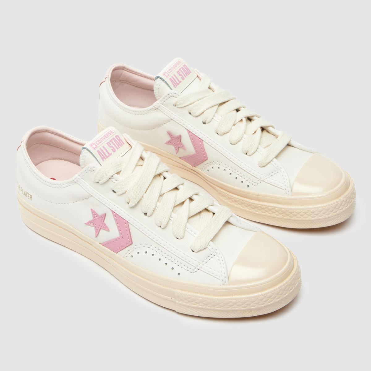 Converse Star Player 76 cipők fehér és rózsaszín színben