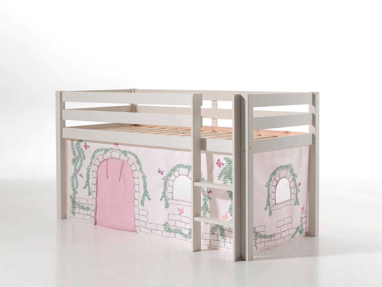 VIPACK Spielbett Pino mit Textilset Vorhang 