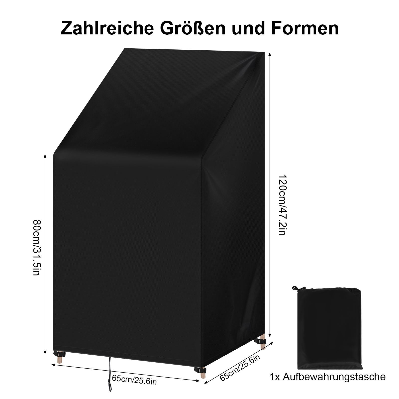 Woltu Gartenmöbel-Schutzhülle (1-St), mit Zugband 420D Oxford-Gewebe, Anti-UV