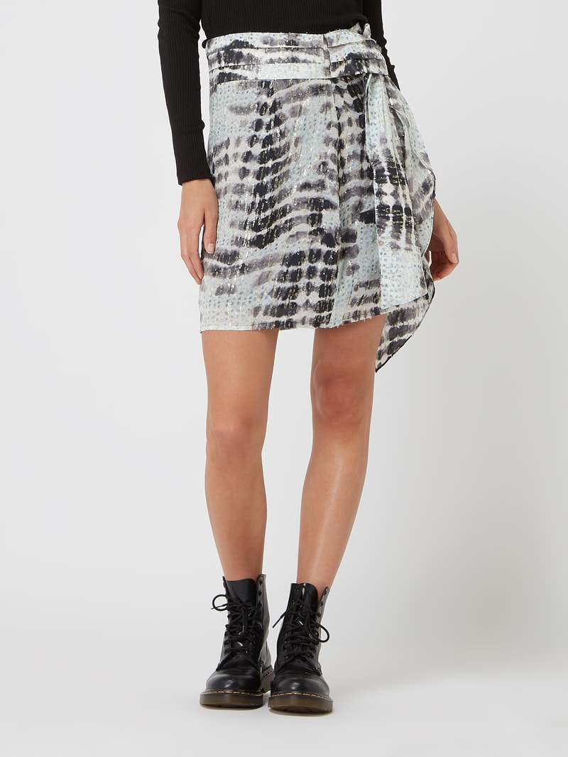 Minirock mit Allover-Muster Modell 'Fairy' in beige