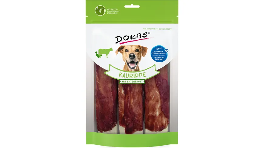 Dokas Hundesnack Kaurippe mit Entenbrustfilet 210 g