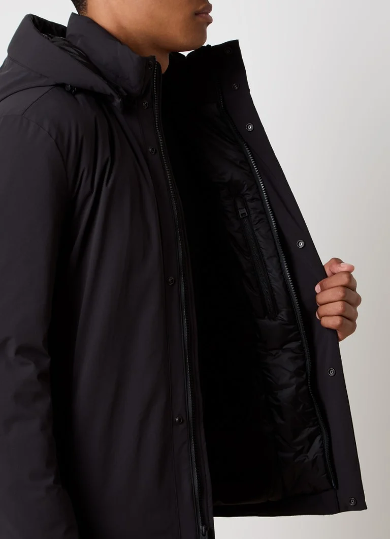 Woolrich Quilted jacket with down padding and removable hood