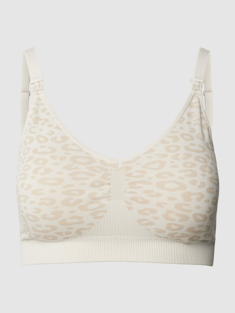 Umstands-BH mit Animal-Print Modell 'SHELBY' in weiß