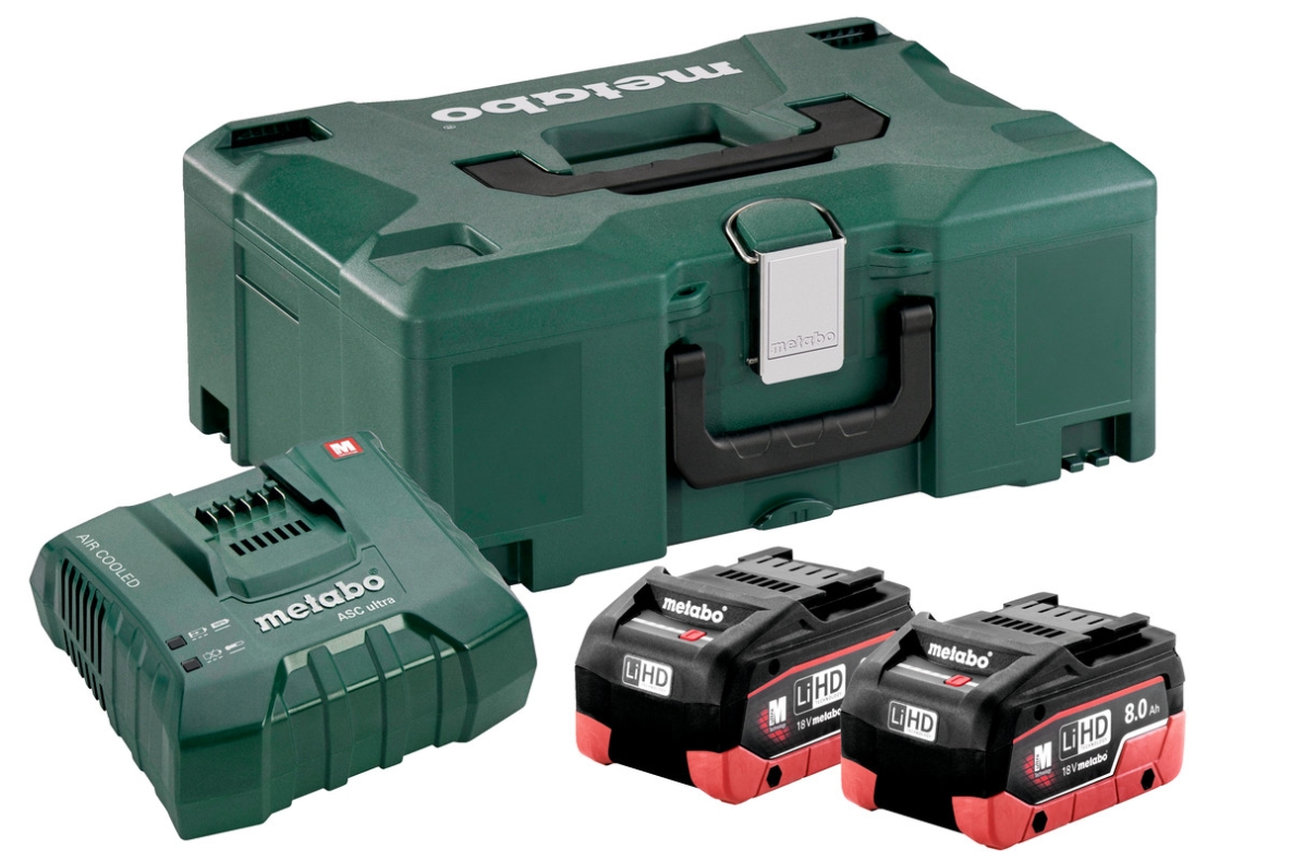 Metabo pribor 685131000 Paket baterija 2 x 18V LiHD 8.0Ah + 1 x Punjač ASC ultra