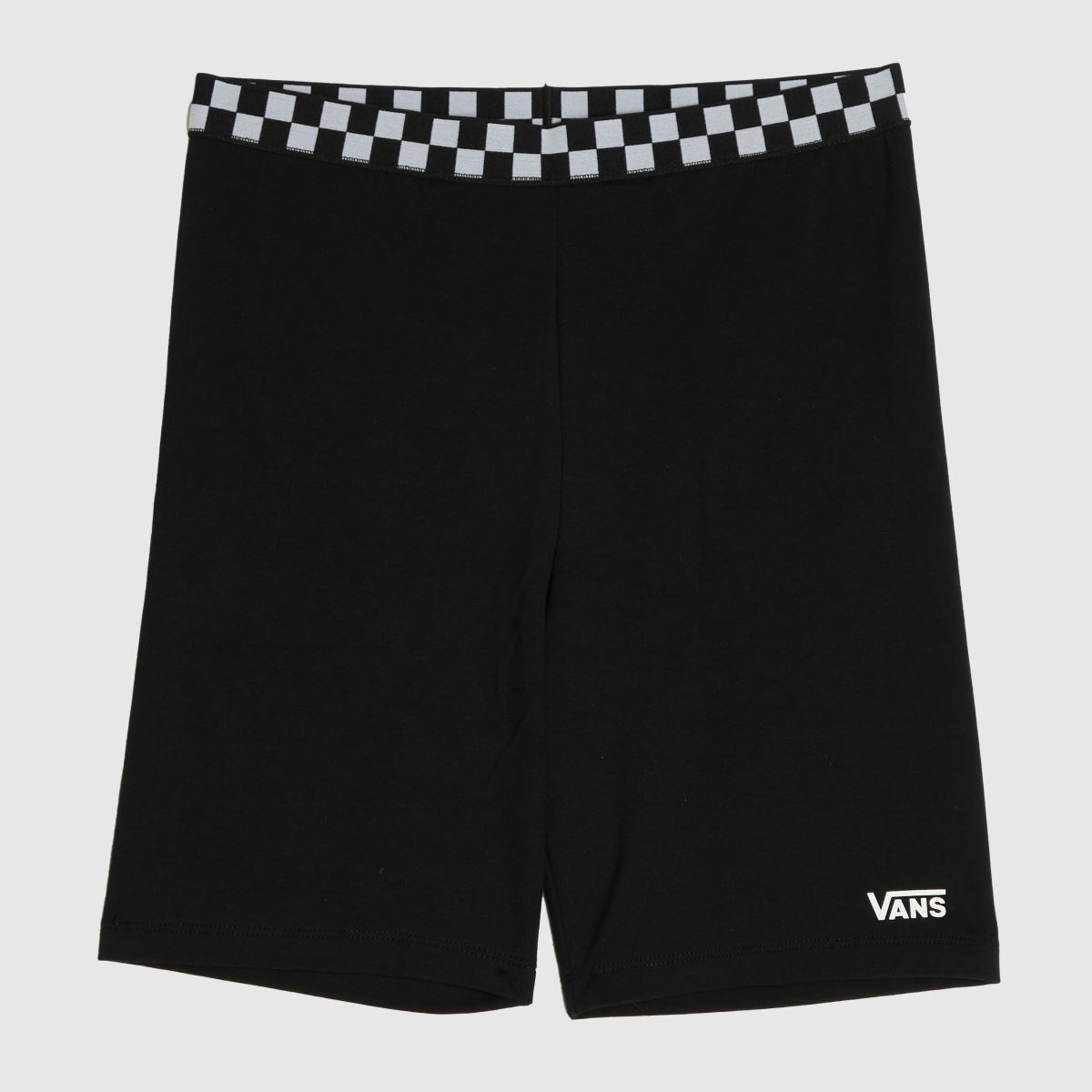 Vans – Svarta och vita cykelshorts med schackrutiga mönster