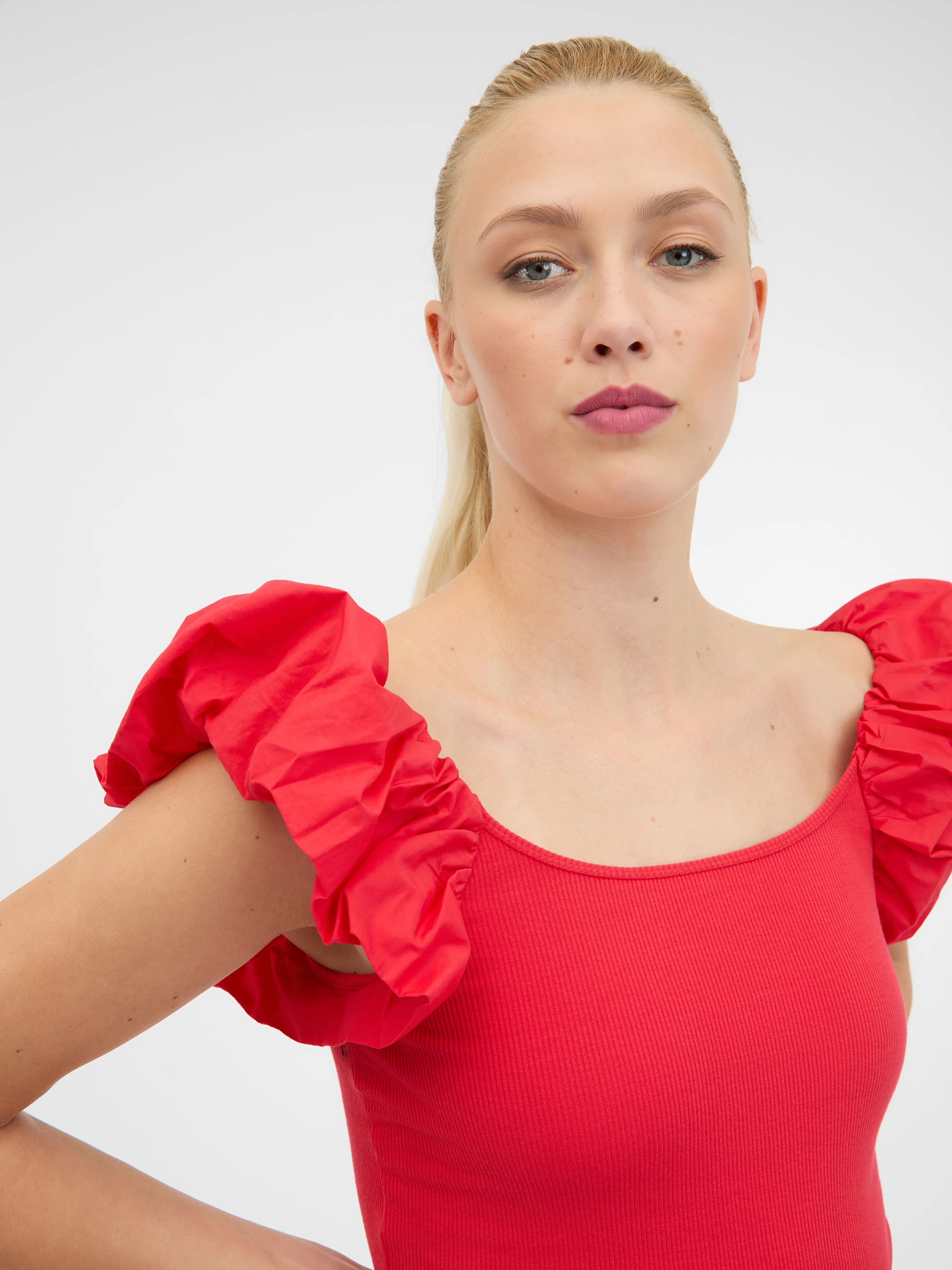 Rotes Damen-Kurzarm-T-Shirt ORSAY