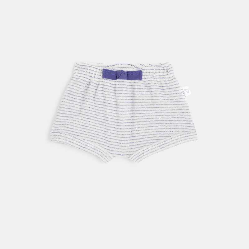 Short bébé en coton éponge bio violet Absorba