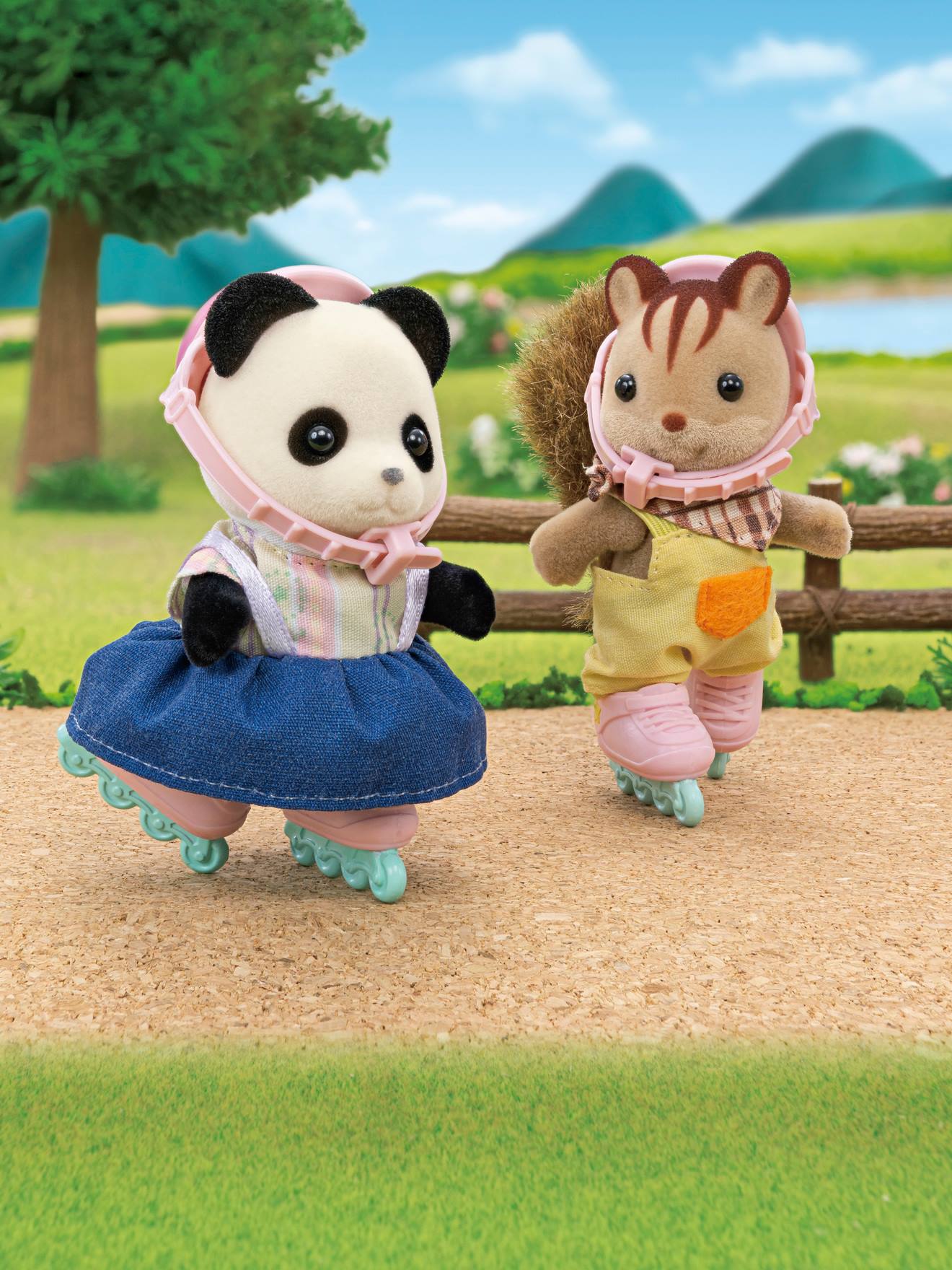 La fille panda, son vélo et sa remorque
