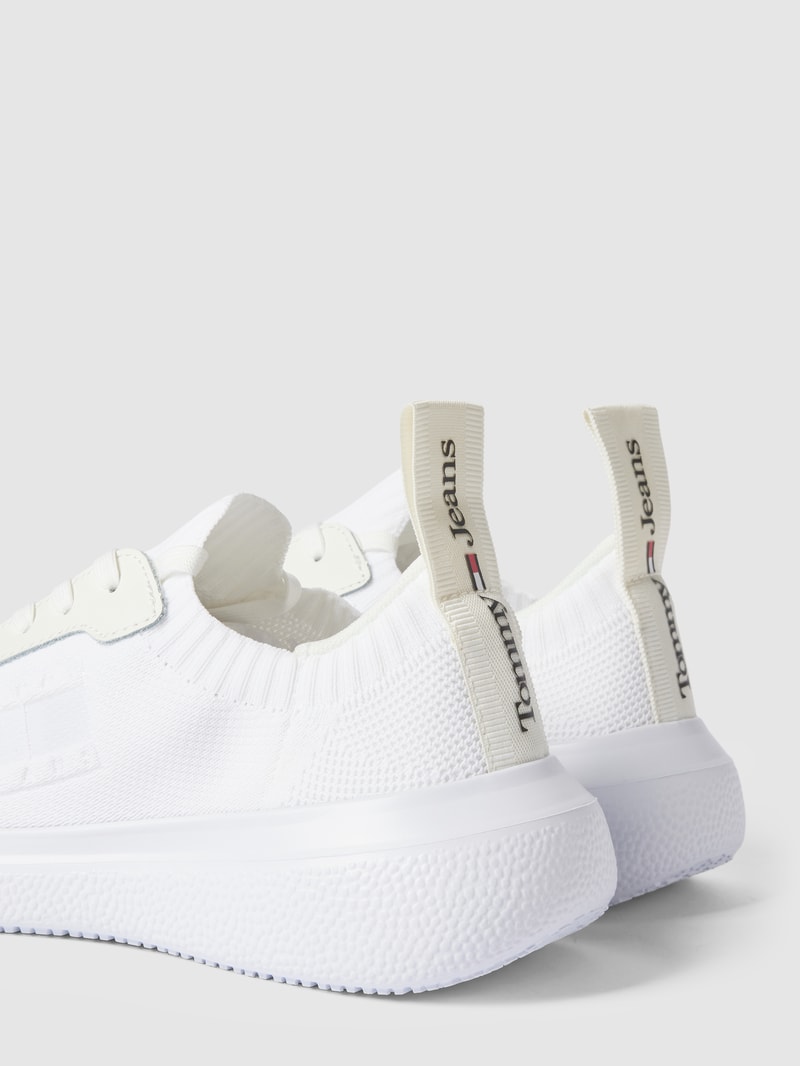 Sock-Sneaker mit Label-Print Modell 'FLEXI' in weiß