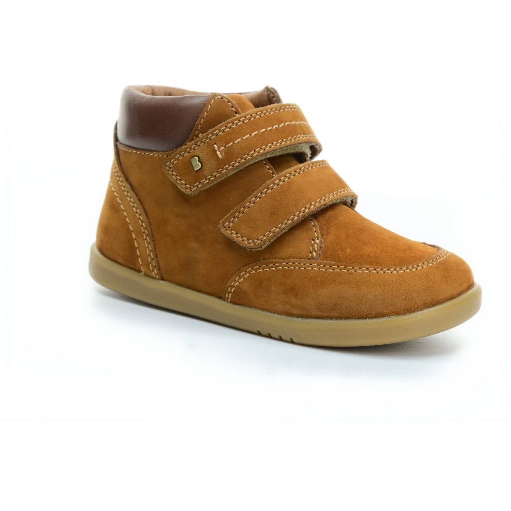 Bobux Timber Mustard braune Barfuß-Stiefeletten