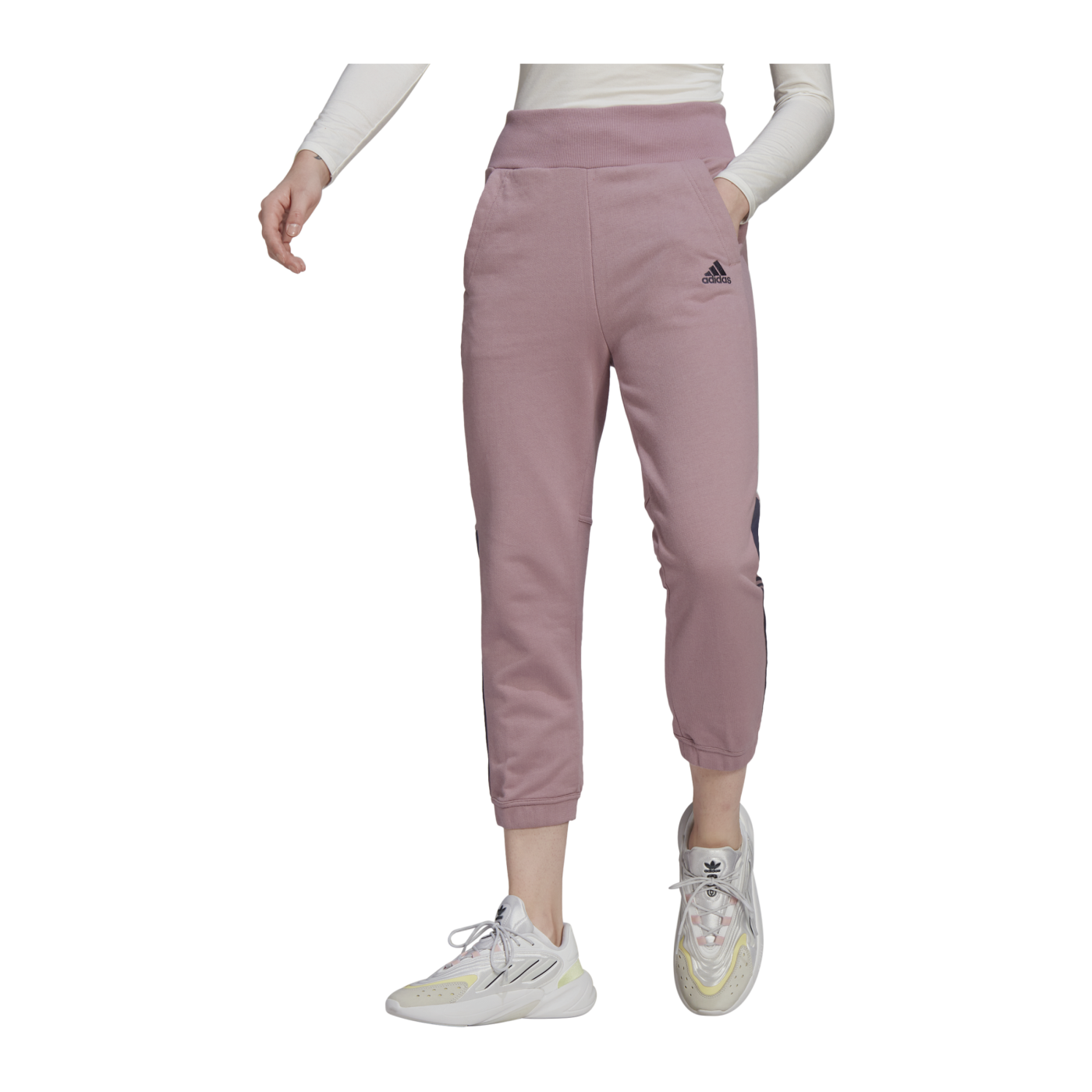 adidas Tiro 7/8 Trainingshose Damen Rosa Blau