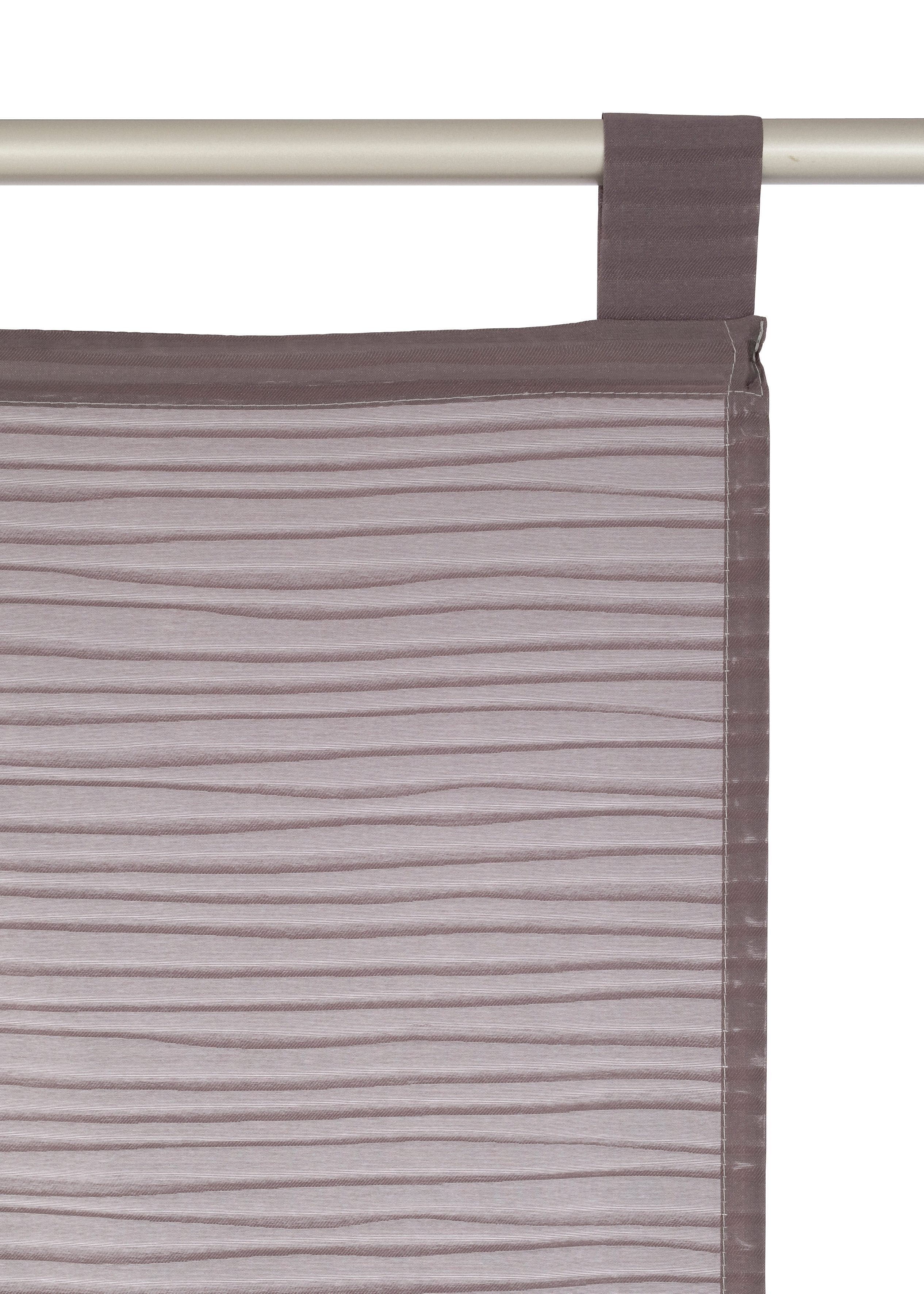 Schiebegardine Sarnia, HOME WOHNIDEEN, Schlaufen (1 St), halbtransparent, Voile, inkl. Beschwerungsstange