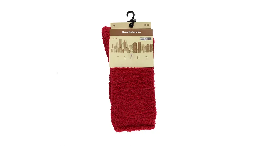 MOVE UP Unisex Kuschelsocken uni rot