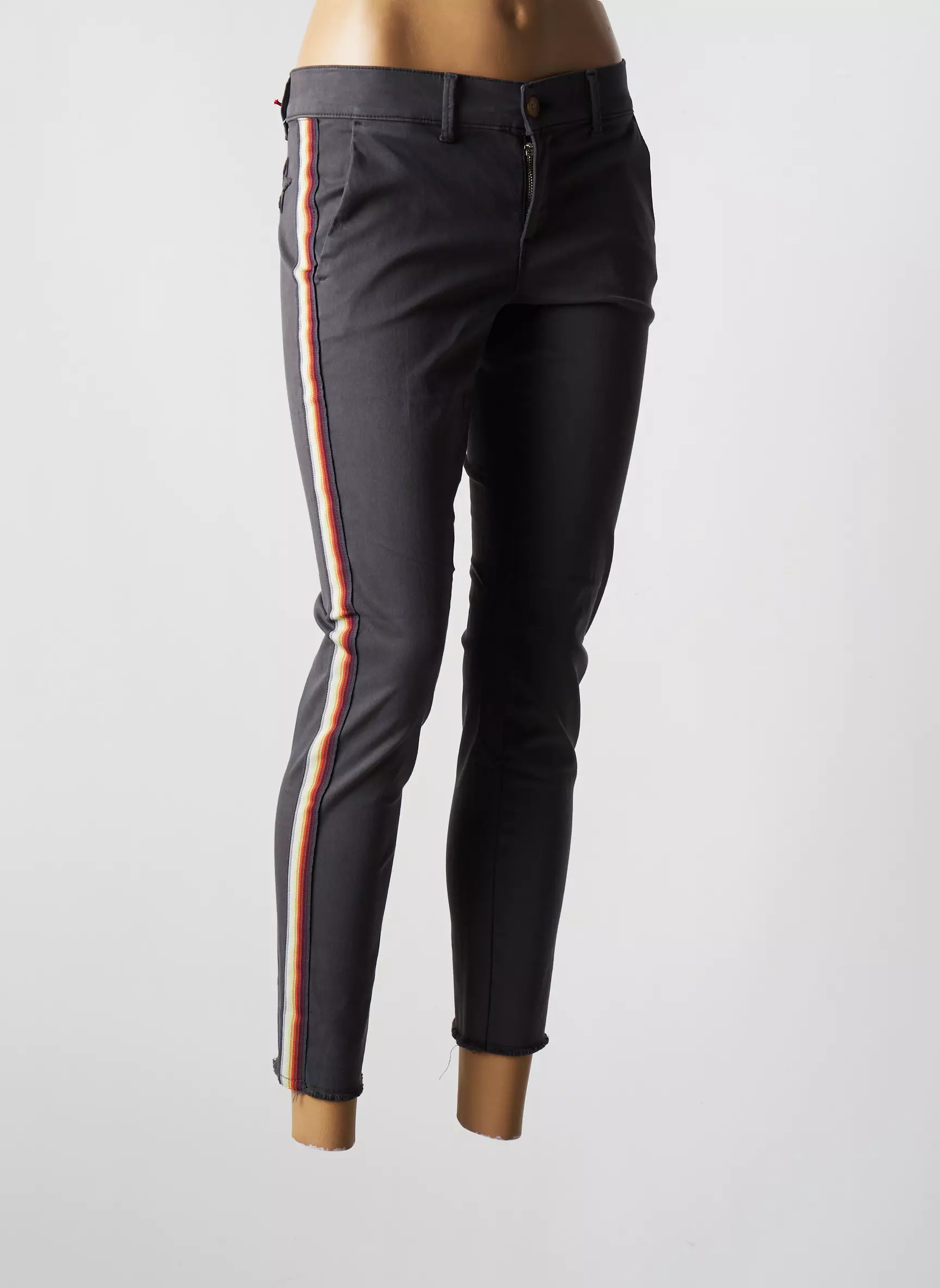 Happy Pantalon7 8 Femme couleur gris