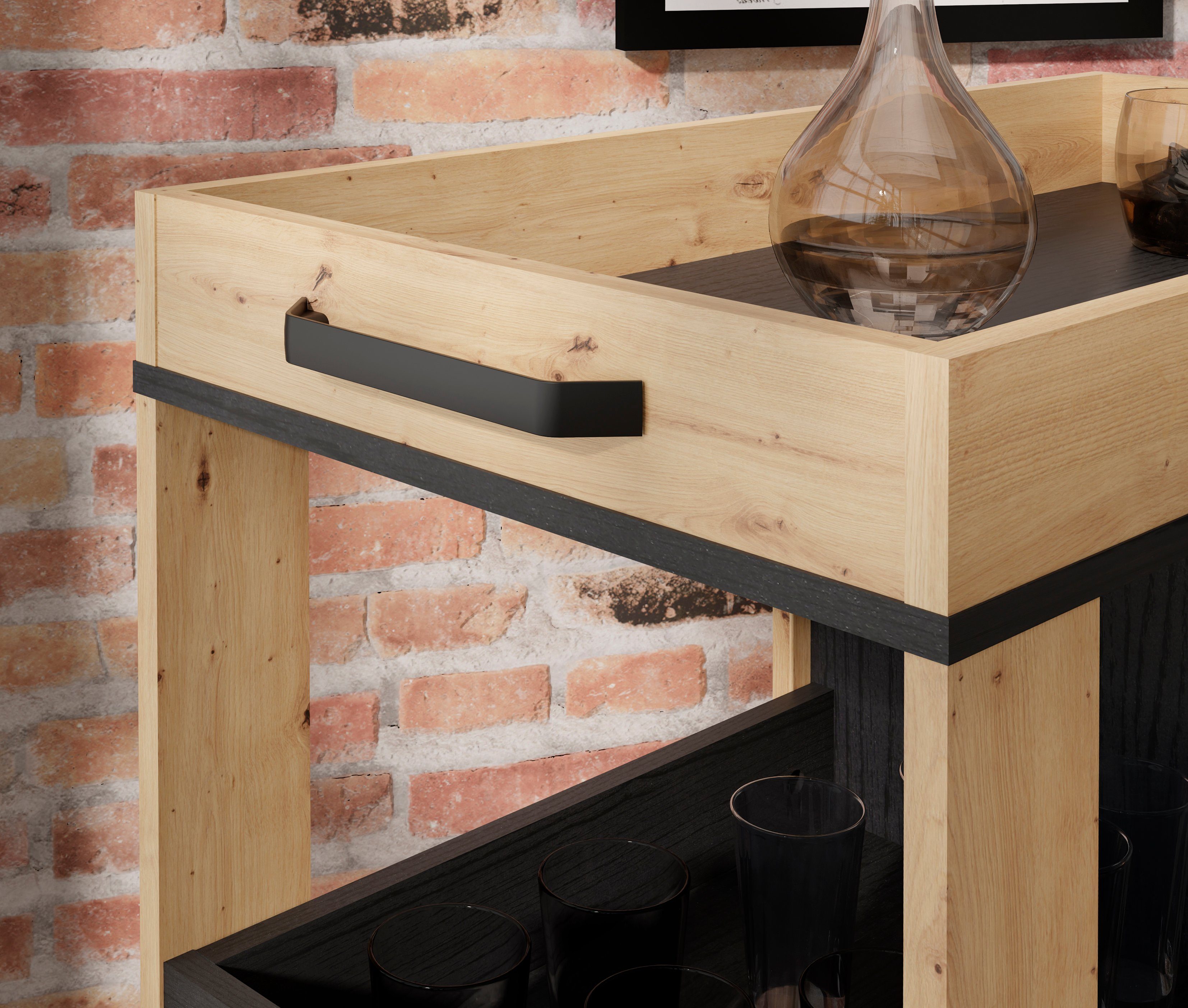 FORTE Barschrank Höhe ca. 88,5 cm