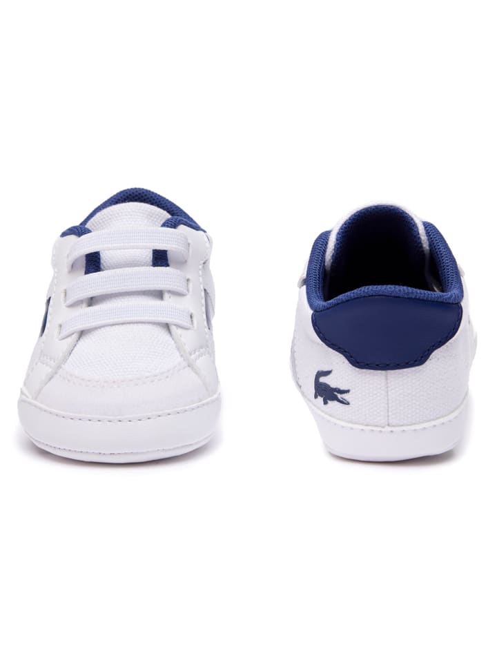 Lacoste Krabbelschuhe in Weiß/Blau günstig kaufen