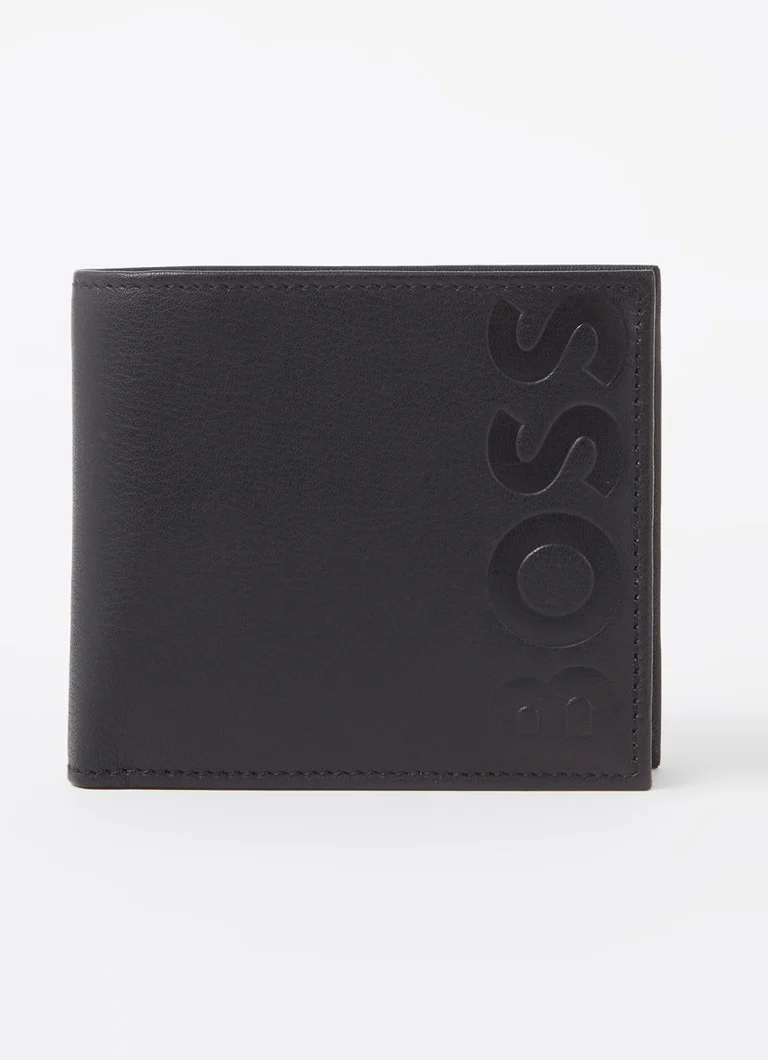 Peněženka z kozí kůže HUGO BOSS BB s logem