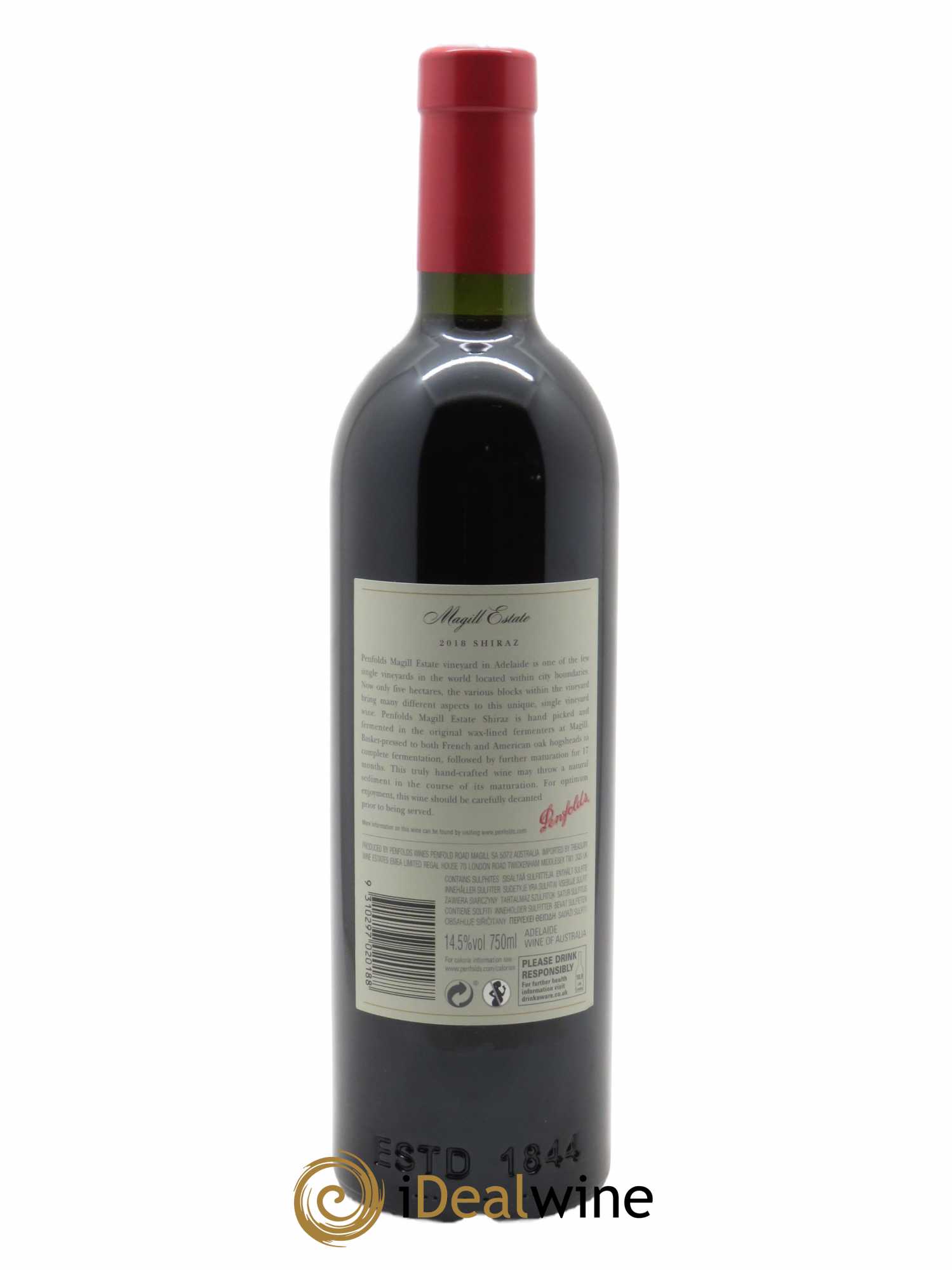 South Australia Penfolds Wines Magill Estate  2018 - Lot de 1 Bouteille