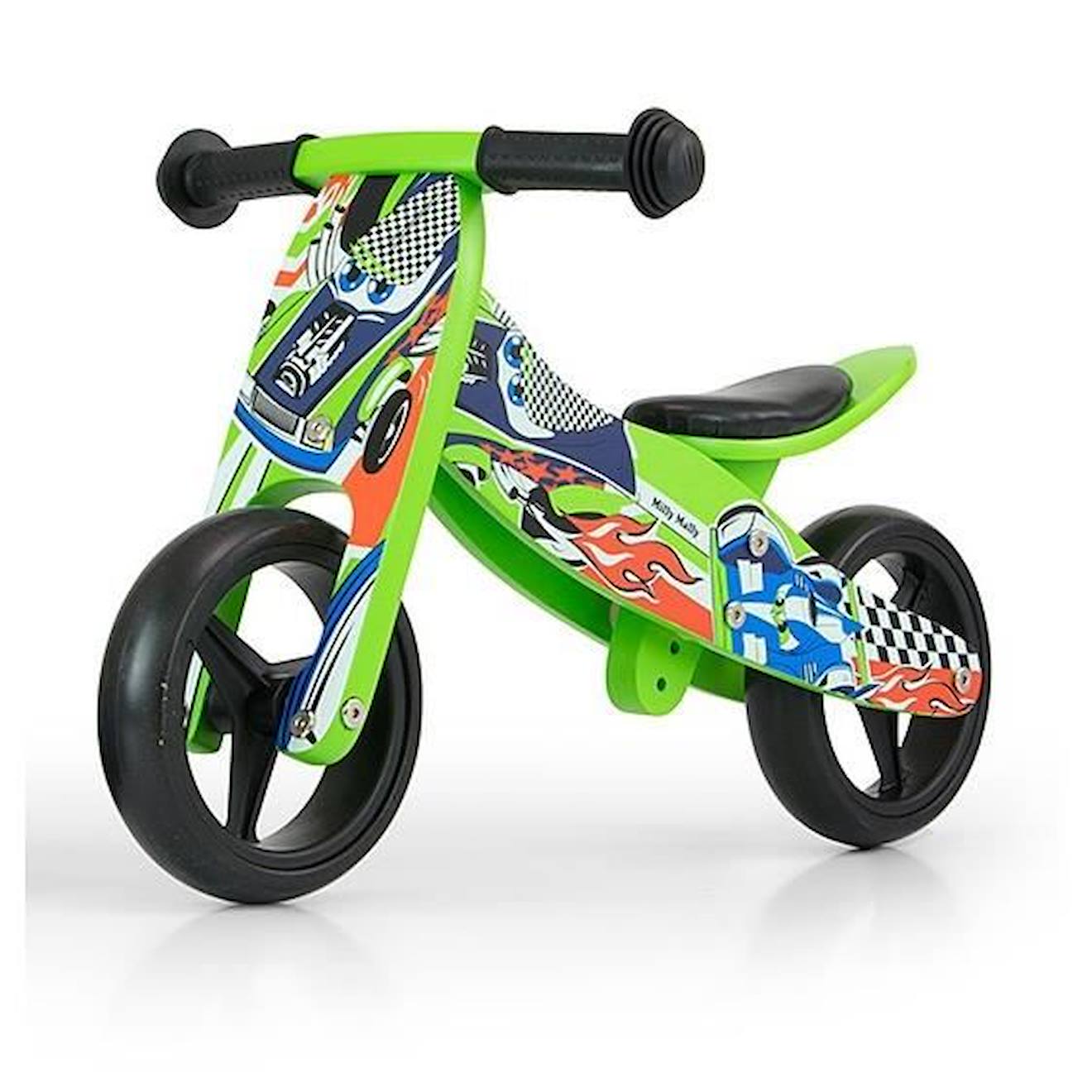 Milly Mally Draisienne à 3 roues 2-in-1 loopfiets Jake Cars Junior Vert vert