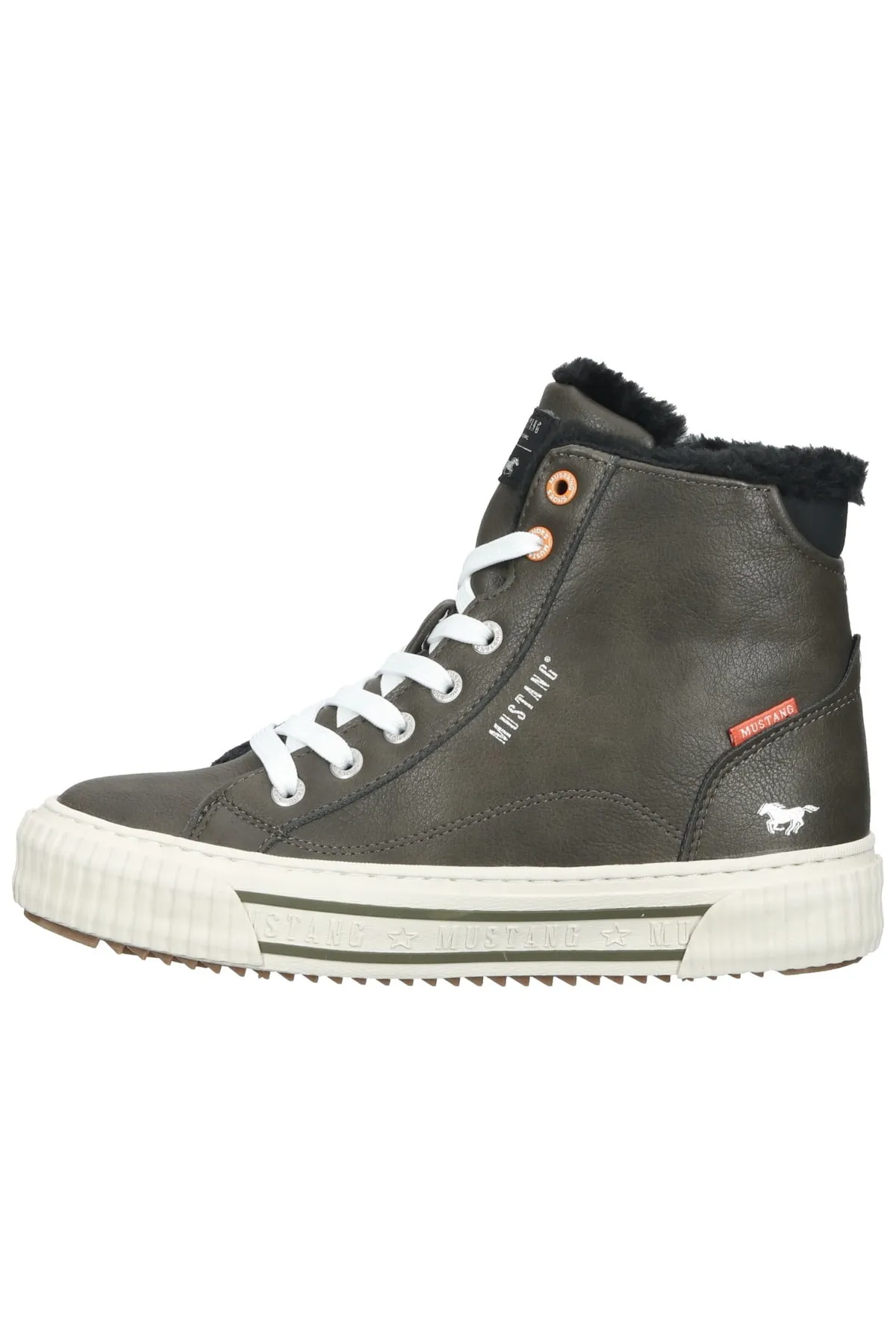 Mustang  Sneaker - Khaki - Flacher Absatz