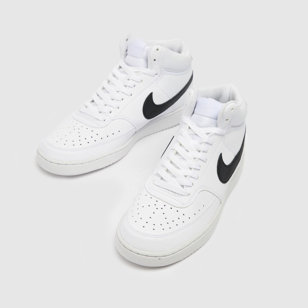 Nike Court Vision Mid Next Nature – Vita och svarta träningsskor