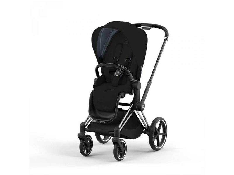 Poussette PRIAM 4 châssis Chrome Noir habillage Stardust Black Plus