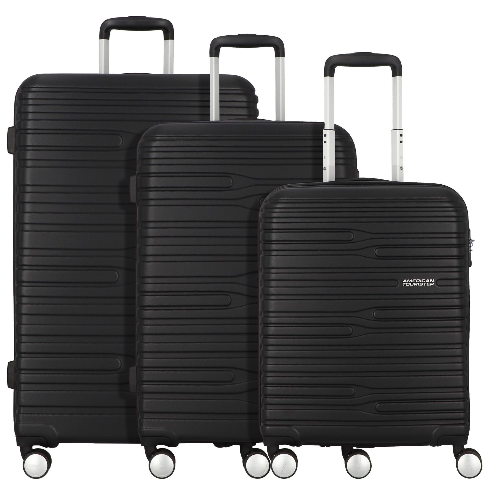 American Tourister® Trolleyset Wavestream, 4 Rollen, (3-teilig, 3 tlg), ABS