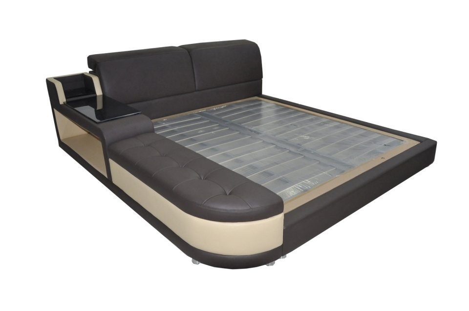 JVmoebel Bett Design Luxus Bett Polster Ehe Hotel Moderne Betten Leder 180/200