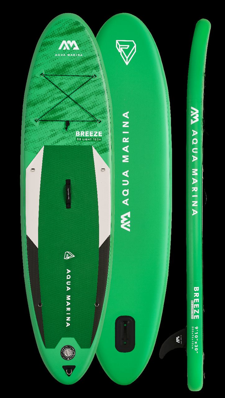 PureHaven Aqua Marina All-Around SUP Board 300x76cm mit Reißverschlussrucksack Double Action-Pumpe LIQUID AIR Paddel Einschub-Mittelfinne Sicherheitsleine Grün