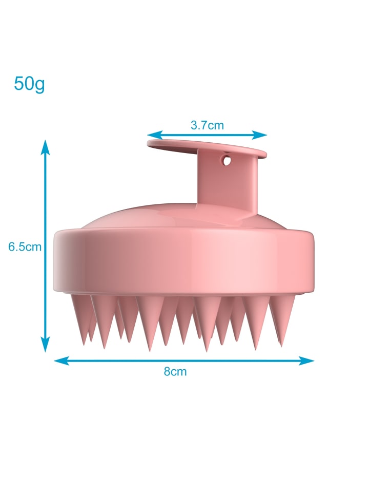 Intirilife Kopfhaut Massagebürste aus Silikon in Pink günstig kaufen onesize