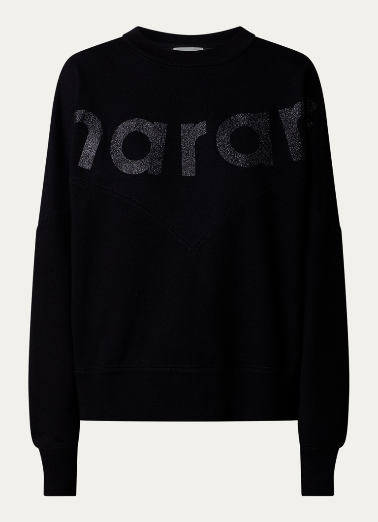 Džemper Isabel Marant Houston s lureksom i printom logotipa