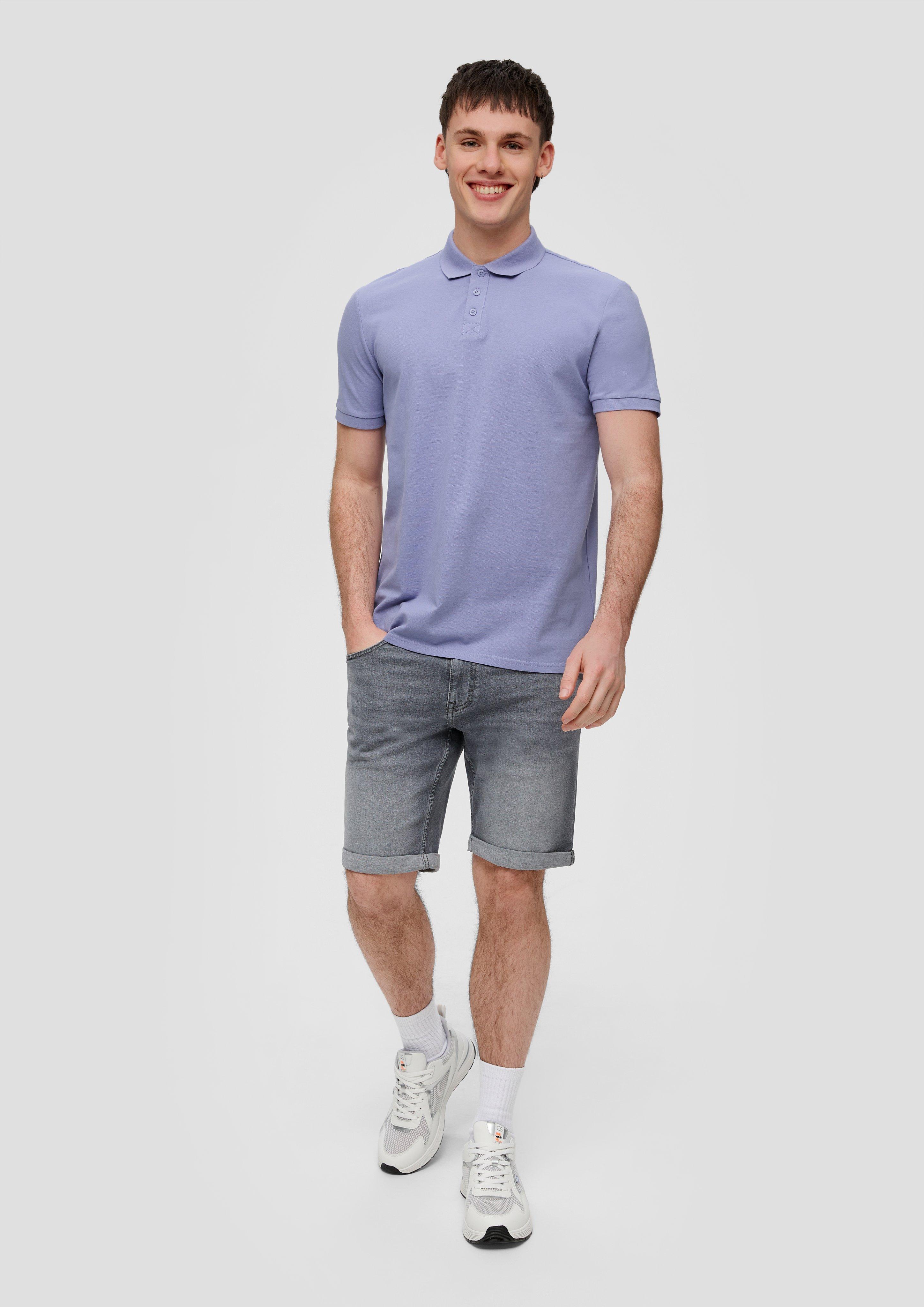 Poloshirt mit gestricktem Kragen  2140707-4809