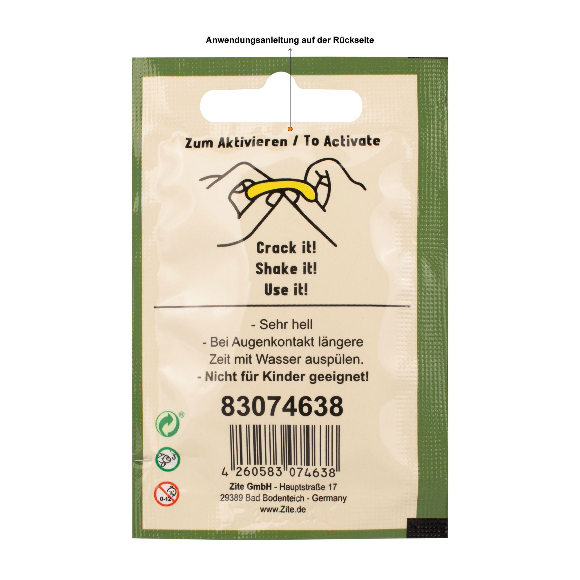 Zite Montagezubehör Knicklichter Set für Nachtangeln, 100 Stück, 4,5x37mm