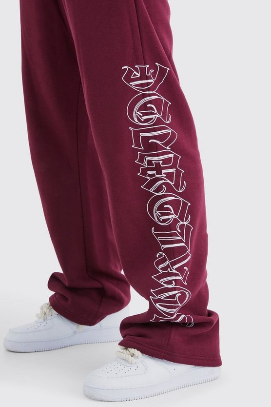 Tall Jogginghose mit geradem Bein und Worldwide-Print