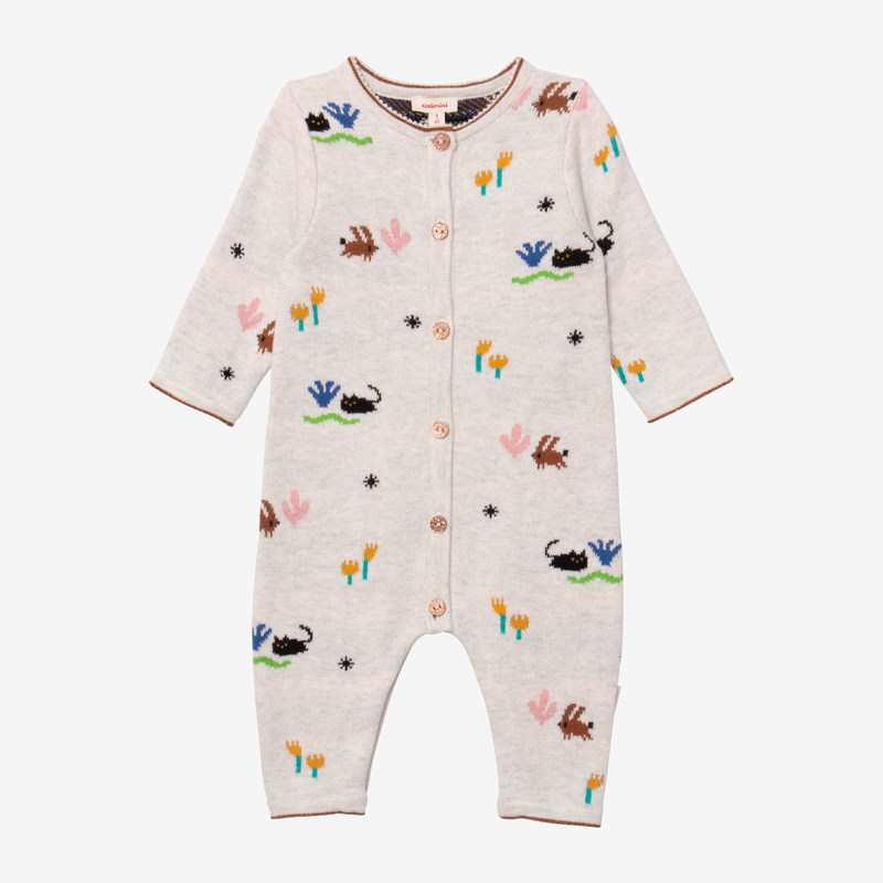 Combi longue bébé fille jacquard Catimini