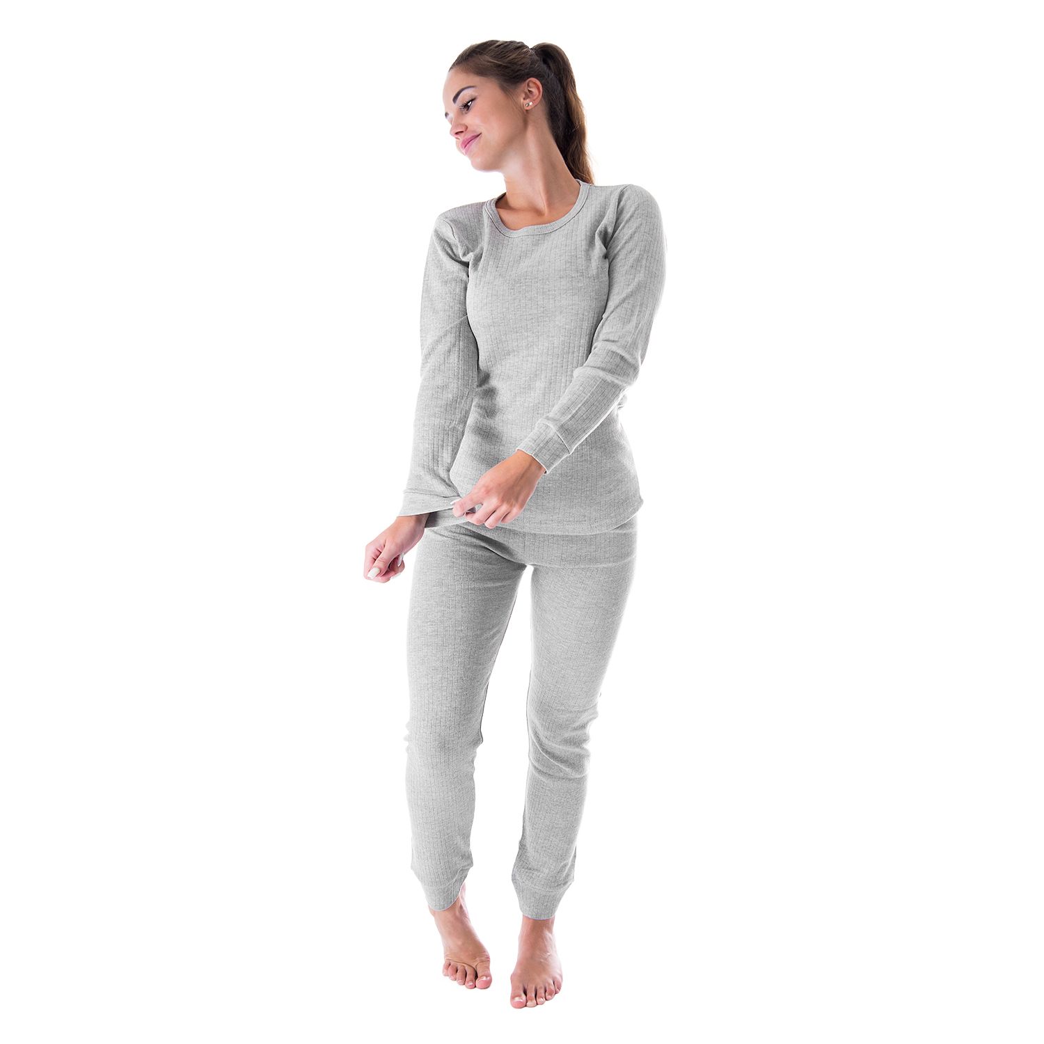 Black Snake Cozy Grey 2er-Pack Damen Thermounterwäsche Set