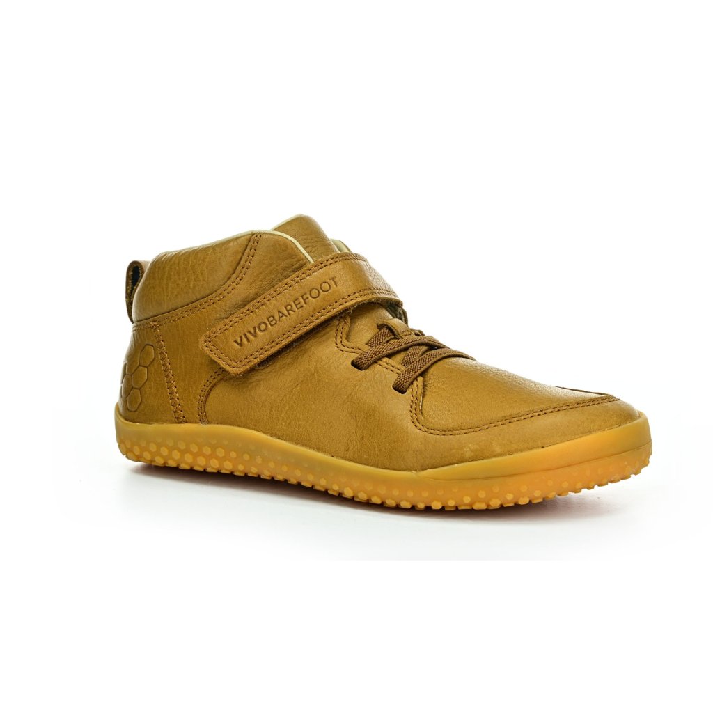 Vivobarefoot Primus Ludo Hi Winterised Acorn braune Barfußstiefeletten