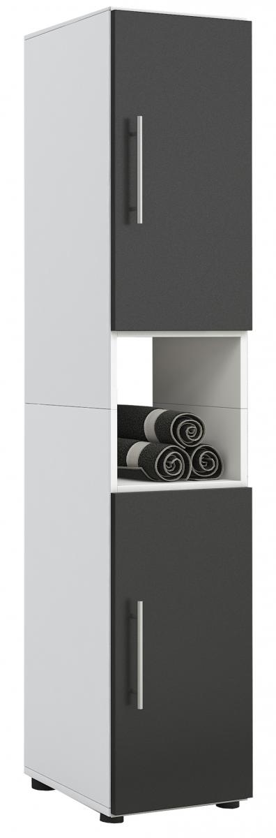 VCM Hochschrank Flandu Schwarz