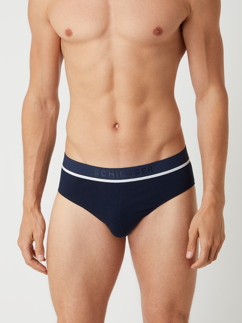 Slip mit Label-Details Modell 'Rio' im 3er-Pack in rot