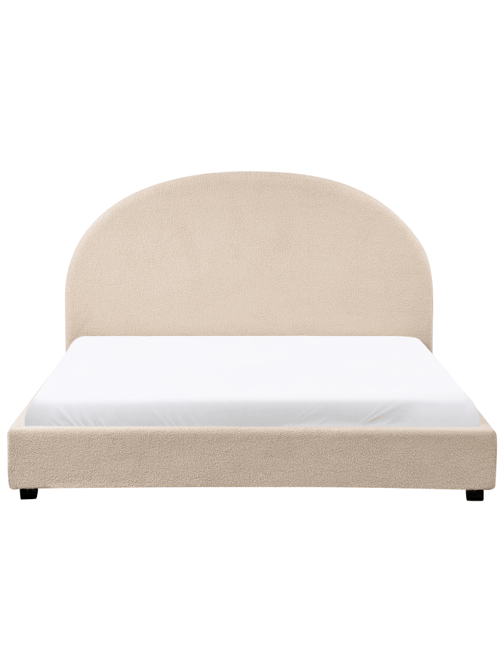 Beliani Doppelbett VAUCLUSE in Beige - (W) 174 x (H) 112 x (L) 214 cm günstig kaufen onesize