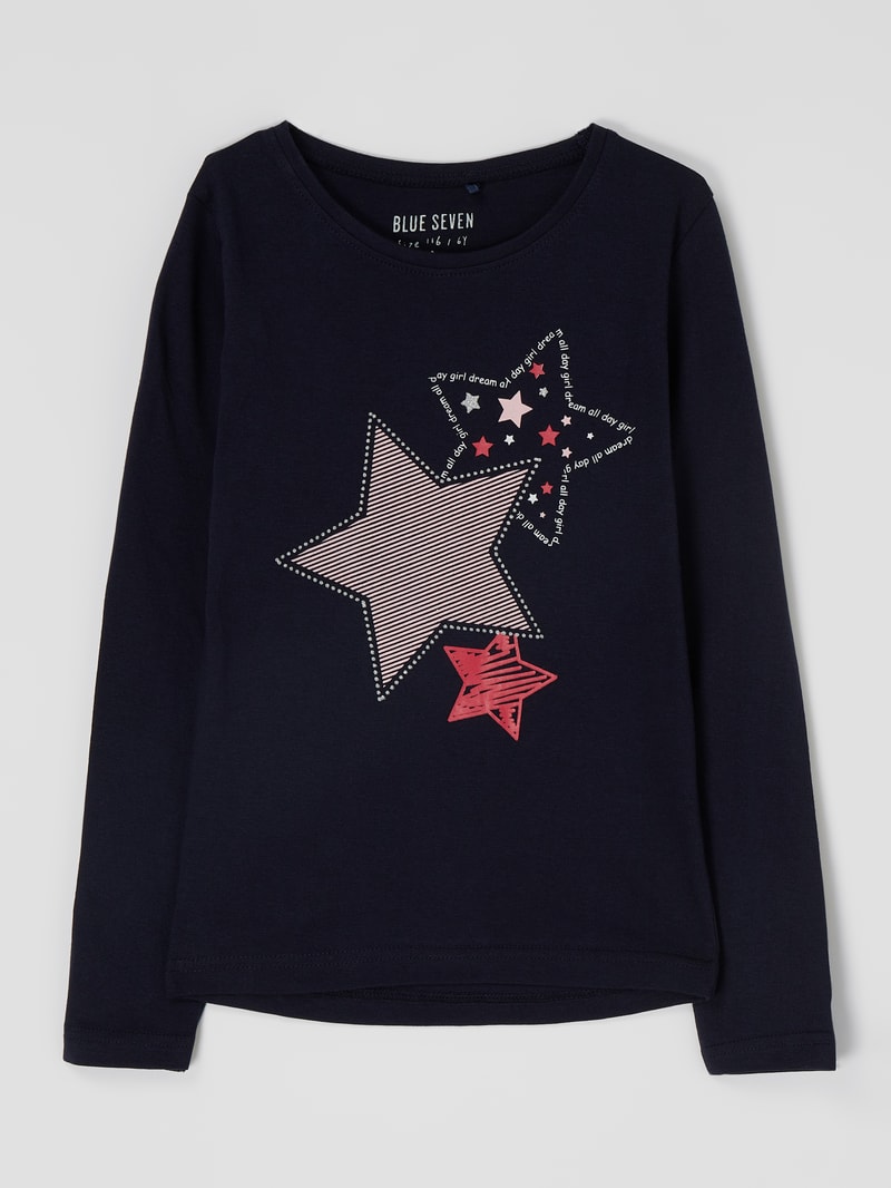 Longsleeve aus Baumwolle in marineblau