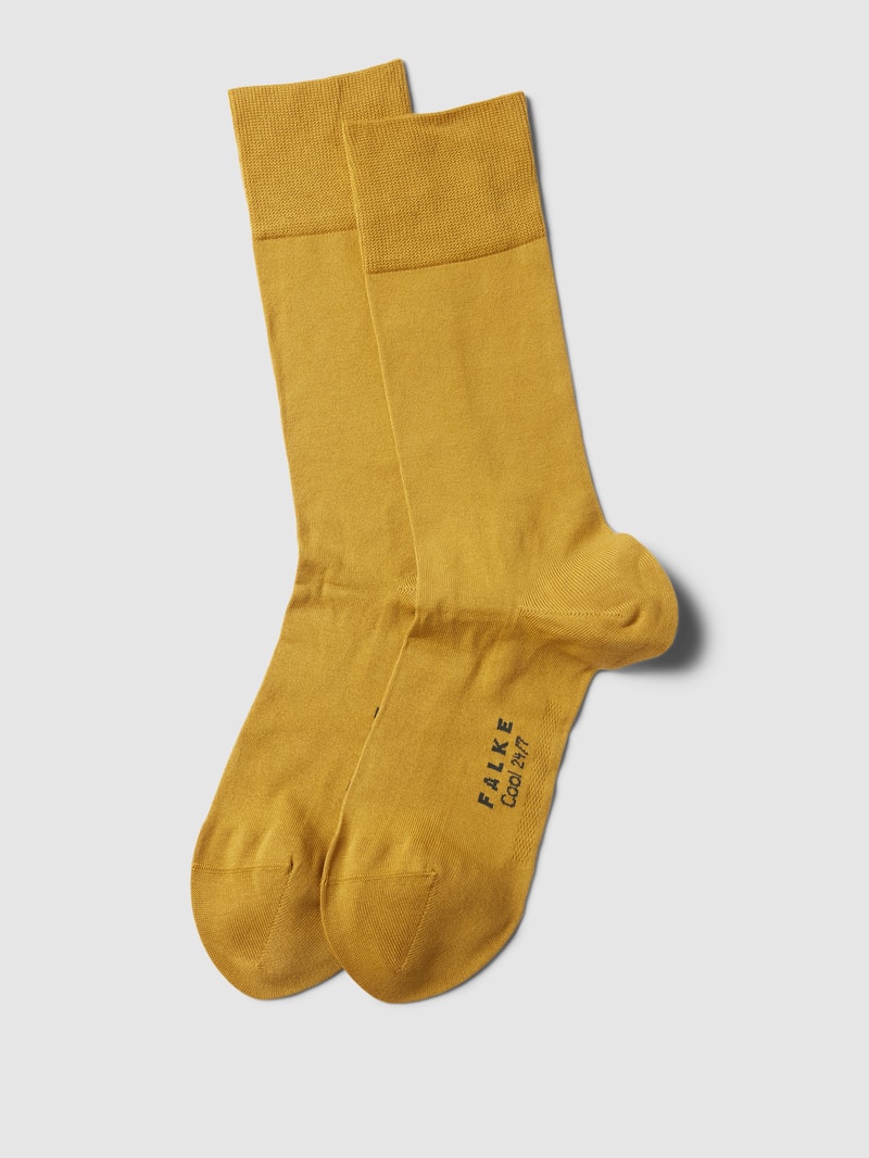 Socken mit Label-Stitching Modell 'COOL 24/7' in messing