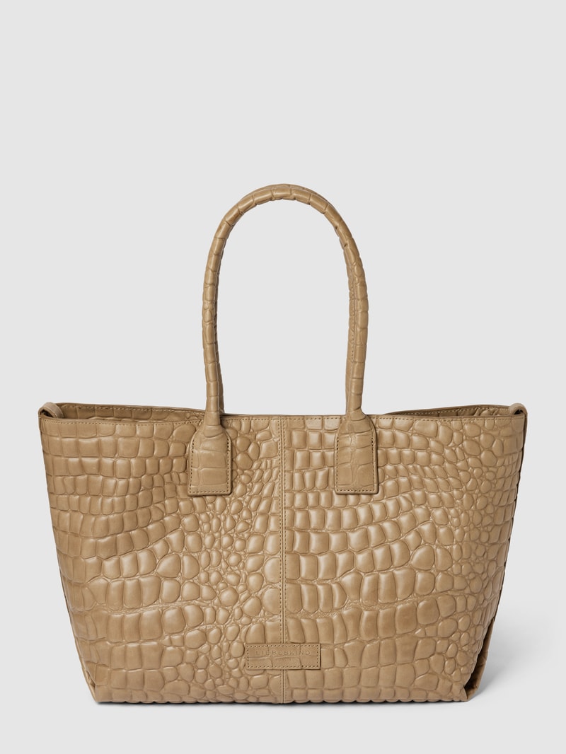 Shopper mit Schlangenmuster Modell 'Chelsea' in schlamm