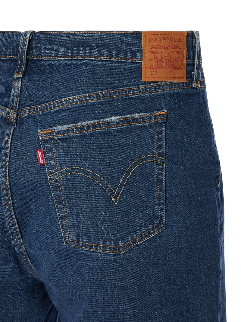 PLUS SIZE High Rise Jeansshorts mit Stretch-Anteil Modell '501™' in jeans