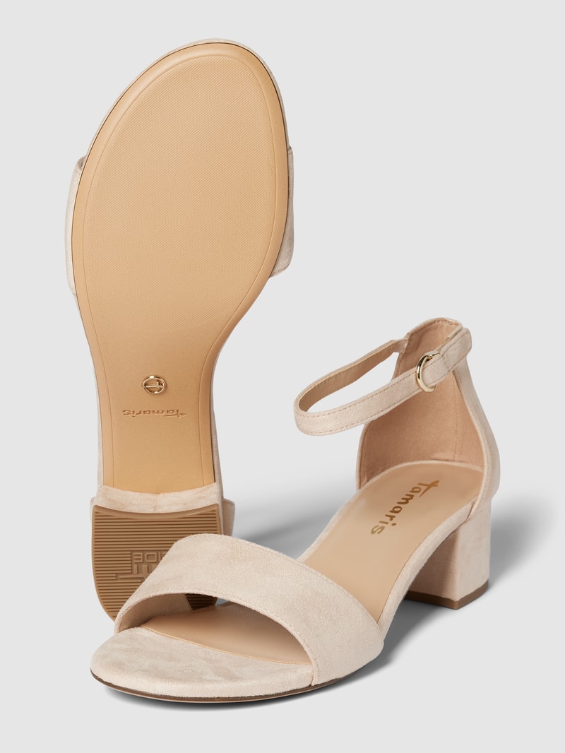 Sandalette in Wildleder-Optik in hellrosa