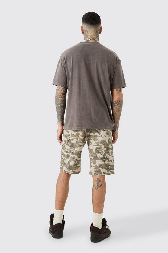 Tall Camouflage Twill Carpenter Shorts